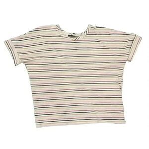 Lazy Sundays Women's Ivory Rayon/Poly/Spandex Lightweight Terry Cloth Striped Do